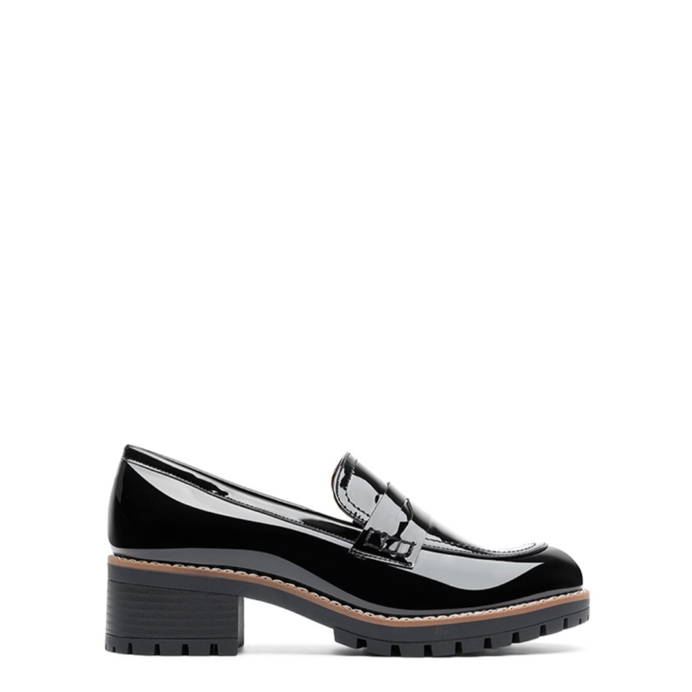 Dream Pairs Patent Leather Chunky Penny Loafers